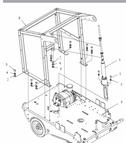 Page H Diagram and Parts List for MK-4030KB  MK Diamond Concrete Saw